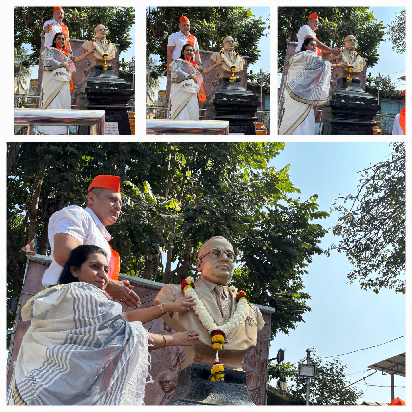 ज्ञानसूर्य, समतेचा महामेरू, भारतीय संविधानाचे शिल्पकार डॉ. बाबासाहेब आंबेडकर यांना जयंतीनिमित्त विनम्र अभिवादन! - जय भीम!"🙏